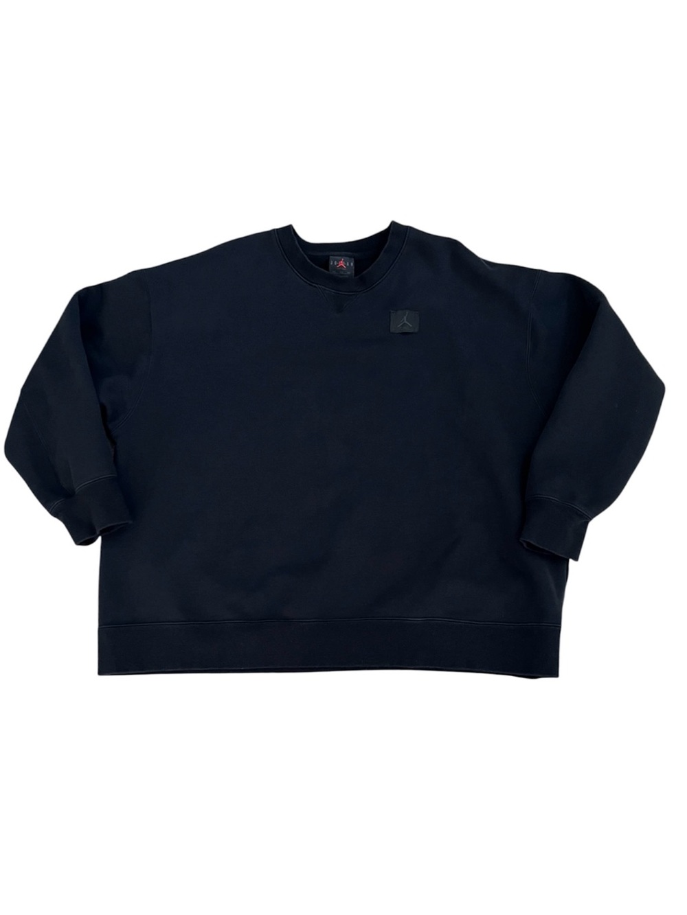 Jordan Flight Fleece Black Crewneck Sweatshirt Woman's Sz XXL